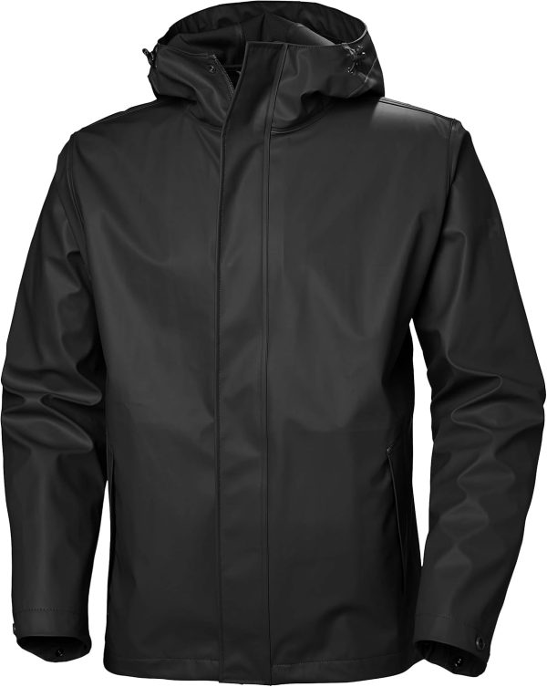 mens Moss Hooded Waterproof Windproof Raincoat Jacket