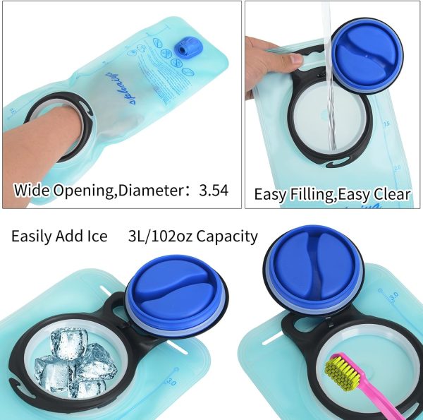 Hydration Bladder 2L-3L Water Storage Bag Reservoir,Military Hydration Pack Replacement for Hiking Biking Climbing Cycling Running Camping Backpack - Image 4
