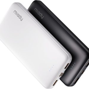 Miady 2-Pack 10000mAh Dual USB Portable Charger, USB-C Fast Charging Power Bank, Backup Charger for iPhone 15/14/13, Galaxy S23/22, Pixel and etc